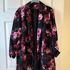 Lane Bryant, size 18-20, floral/black blazer